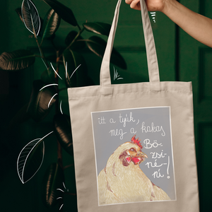 Pamut vászontáska egyedi Bözsinénis grafikával, Táska & Tok, Bevásárlás & Shopper táska, Shopper, textiltáska, szatyor, Mindenmás, MESKA