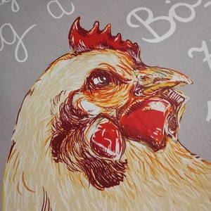 Pamut vászontáska egyedi Bözsinénis grafikával - táska & tok - bevásárlás & shopper táska - shopper, textiltáska, szatyor - Meska.hu