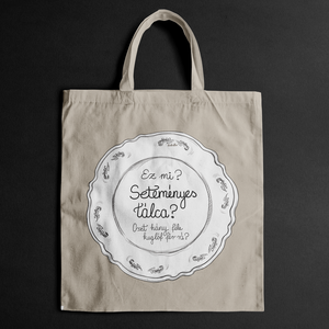 Pamut vászontáska seteményes tálca grafikával - Meska.hu