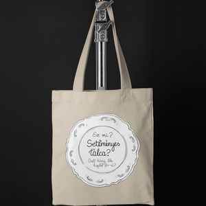 Pamut vászontáska seteményes tálca grafikával - táska & tok - bevásárlás & shopper táska - shopper, textiltáska, szatyor - Meska.hu
