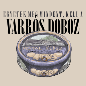 Vicces vászontáska balkán varrós / kekszes doboz grafikával, Táska & Tok, Bevásárlás & Shopper táska, Shopper, textiltáska, szatyor, Mindenmás, MESKA