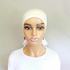 Kemoterápiás kendő - fehér, pillangós, extra vékony fejkedő - paróka helyett - ruha & divat - sál, sapka, kendő - kendő - Meska.hu