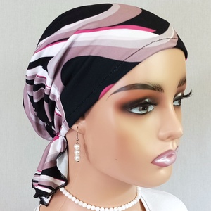 Kendő - Kemoterápiás kendő - vékony, tarka hullamos mintás - paróka helyett - daganatos betegség idején is - ruha & divat - sál, sapka, kendő - kendő - Meska.hu