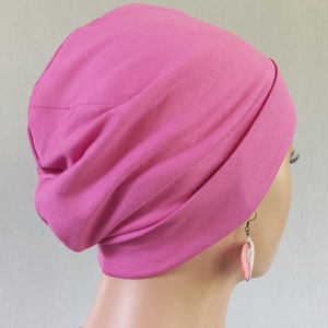 Sapka - kemoterápiás sapka - pink színű - paróka helyett - daganatos kezelések idejére is - ruha & divat - sál, sapka, kendő - kendő - Meska.hu