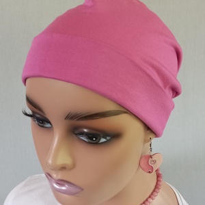 Sapka - kemoterápiás sapka - pink színű - paróka helyett - daganatos kezelések idejére is - ruha & divat - sál, sapka, kendő - kendő - Meska.hu