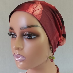 Sapka - Kemoterápiás sapka - magnóliavirágos - paróka helyett - daganatos kezelések idejére is - ruha & divat - sál, sapka, kendő - kendő - Meska.hu