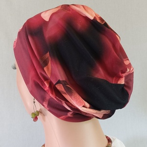 Sapka - Kemoterápiás sapka - magnóliavirágos - paróka helyett - daganatos kezelések idejére is - ruha & divat - sál, sapka, kendő - kendő - Meska.hu