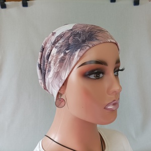 Sapka - hibiszkuszvirág mintás - kemoterápiás sapka - daganatos betegség idején - paróka helyett - Meska.hu