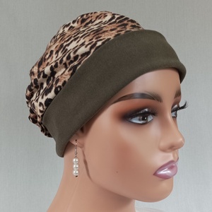 Sapka - Kemoterápiás sapka - olívazöld színű - daganatos kezelések idejére is - ruha & divat - sál, sapka, kendő - kendő - Meska.hu