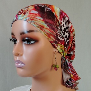 Kendő - Kemoterápiás kendő - egzotikus mintás pamut fejkendő - kemoterápiás kezelések idejére daganatos betegeknek - ruha & divat - sál, sapka, kendő - kendő - Meska.hu