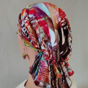 Kendő - Kemoterápiás kendő - egzotikus mintás pamut fejkendő - kemoterápiás kezelések idejére daganatos betegeknek - ruha & divat - sál, sapka, kendő - kendő - Meska.hu