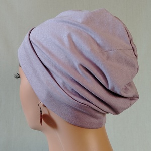 Sapka - Kemoterápiás sapka -halványlilás - paróka helyett - daganatos kezelések idejére - ruha & divat - sál, sapka, kendő - kendő - Meska.hu