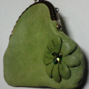 Leveli béka zöld bőr pénztárca -  - Meska.hu