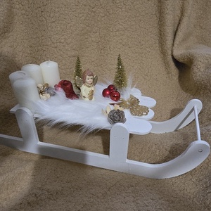 Adventi  szánkós koszorú - Meska.hu
