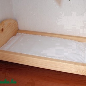 Babaágy matraccal, ágyneművel 40cm-es  játékbabának -  - Meska.hu