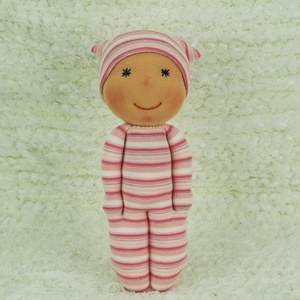 Waldorf jellegű marokbaba kislányoknak -Puha társ a mindennapokban - játék & sport - baba & babaház - játékbaba, babakellék - Meska.hu