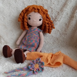 Amigurumi horgolt Amy baba - játék & sport - baba & babaház - öltöztethető baba - Meska.hu