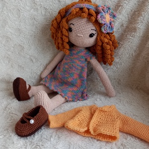 Amigurumi horgolt Amy baba - játék & sport - baba & babaház - öltöztethető baba - Meska.hu
