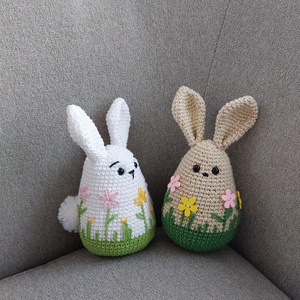 Amigurumi horgolt nyuszi tojás  - otthon & életmód - konyhafelszerelés, tálalás - konyhai tárolás - tea & kávé tárolás - Meska.hu