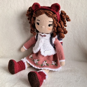 Amigurumi  horgolt  Leony baba - játék & sport - baba & babaház - öltöztethető baba - Meska.hu