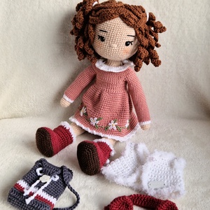 Amigurumi  horgolt  Leony baba - játék & sport - baba & babaház - öltöztethető baba - Meska.hu