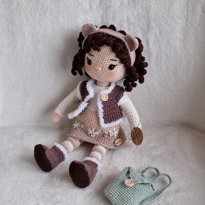 Amigurumi horgolt Anna baba - játék & sport - baba & babaház - öltöztethető baba - Meska.hu