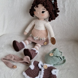 Amigurumi horgolt Anna baba - játék & sport - baba & babaház - öltöztethető baba - Meska.hu
