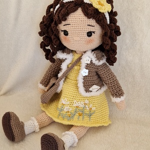 Amigurumi horgolt Réka baba - játék & sport - baba & babaház - öltöztethető baba - Meska.hu