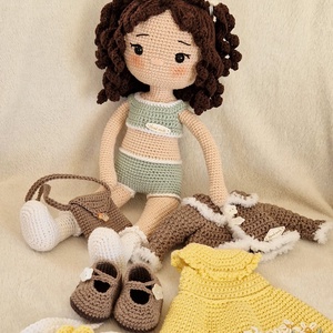 Amigurumi horgolt Réka baba - játék & sport - baba & babaház - öltöztethető baba - Meska.hu
