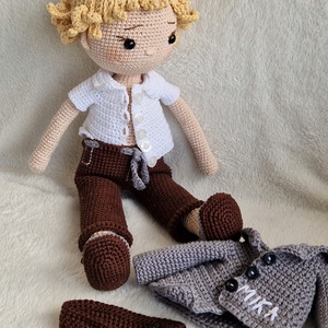 Amigurumi horgolt Mika baba - játék & sport - baba & babaház - öltöztethető baba - Meska.hu