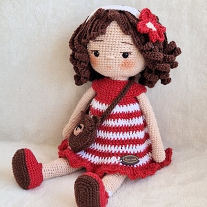Amigurumi Szandra baba  - játék & sport - baba & babaház - öltöztethető baba - Meska.hu