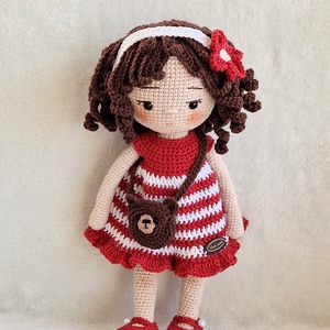 Amigurumi Szandra baba  - játék & sport - baba & babaház - öltöztethető baba - Meska.hu