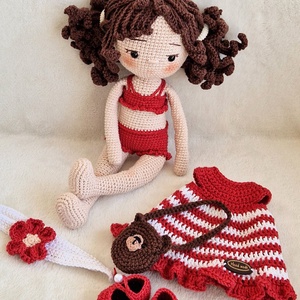Amigurumi Szandra baba  - játék & sport - baba & babaház - öltöztethető baba - Meska.hu