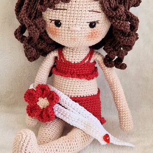 Amigurumi Szandra baba  - játék & sport - baba & babaház - öltöztethető baba - Meska.hu