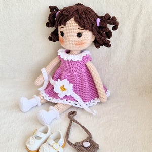 Amigurumi horgolt Shelby baba - játék & sport - baba & babaház - öltöztethető baba - Meska.hu