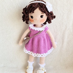 Amigurumi horgolt Shelby baba - játék & sport - baba & babaház - öltöztethető baba - Meska.hu