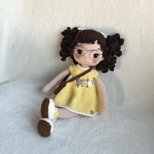  Amigurumi Ella baba - játék & sport - baba & babaház - öltöztethető baba - Meska.hu