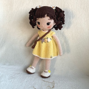  Amigurumi Ella baba - játék & sport - baba & babaház - öltöztethető baba - Meska.hu