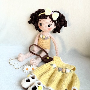  Amigurumi Ella baba - játék & sport - baba & babaház - öltöztethető baba - Meska.hu
