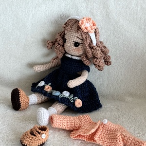 Amigurumi Alina baba - játék & sport - baba & babaház - öltöztethető baba - Meska.hu