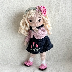 Amigurumi Lia baba - játék & sport - baba & babaház - öltöztethető baba - Meska.hu