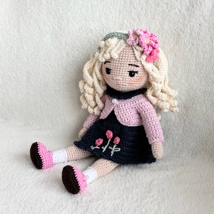 Amigurumi Lia baba - játék & sport - baba & babaház - öltöztethető baba - Meska.hu