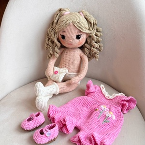 Amigurumi Marleen baba - játék & sport - baba & babaház - öltöztethető baba - Meska.hu