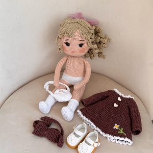 Amigurumi Naemi baba - játék & sport - baba & babaház - öltöztethető baba - Meska.hu