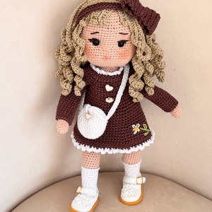 Amigurumi Naemi baba - játék & sport - baba & babaház - öltöztethető baba - Meska.hu