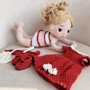 Amigurumi Ashley baba - játék & sport - baba & babaház - öltöztethető baba - Meska.hu