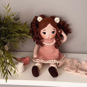 Amigurumi Darla baba - játék & sport - baba & babaház - öltöztethető baba - Meska.hu