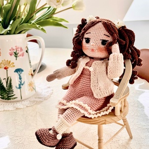 Amigurumi Darla baba - játék & sport - baba & babaház - öltöztethető baba - Meska.hu