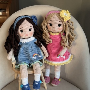 Amigurumi Sara és Lola baba - Meska.hu