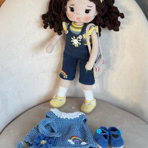 Amigurumi Sara és Lola baba - játék & sport - baba & babaház - öltöztethető baba - Meska.hu